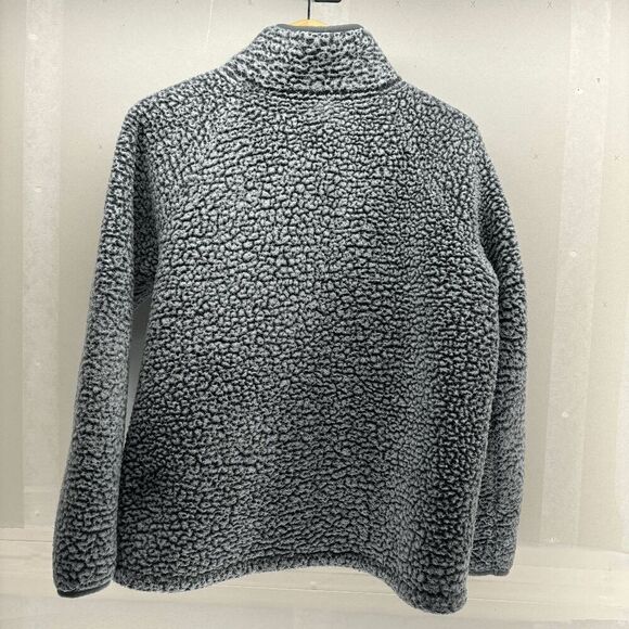 Eddie Bauer Women’s Full Zip Popcorn Sherpa Fleece Jacket in Gray EUC Size M - Picture 5 of 5